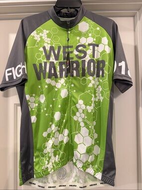 Nimble Activewear Green & Gray Cycling Jersey